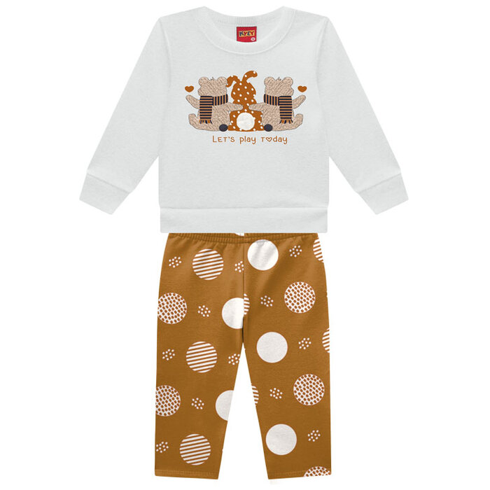 Conjunto Feminino Mescla White 1