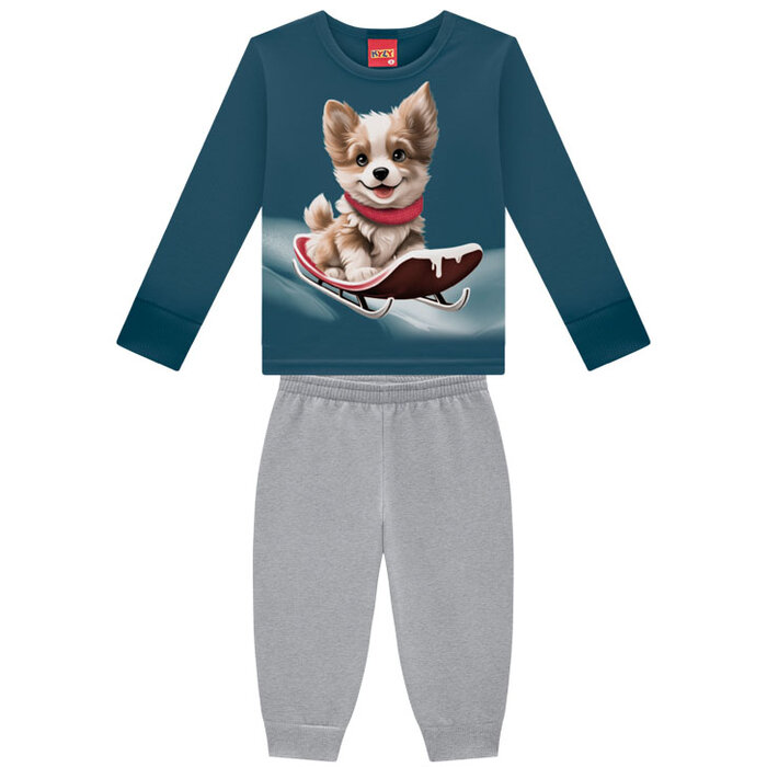 Conjunto Masculino Azul Cassio 8